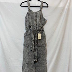 Universal Thread Women's Tie-Front Denim Overalls - 14